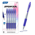 SPENCER BLUE RETRACTABLE PEN W/ CUSHION GRIP