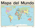 Cartel Mapa Del Mundo