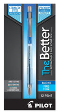 Better Retractable Ballpoint Pens Fine Point 0.7 mm Blue Ink CJ. 12