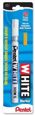 Pentel Permanent Marker White Fine Point