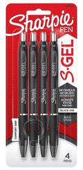 Sharpie S-Gel Pens Bold Point 1.0 mm Black Pkg. 4