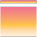 Pink and Orange Color Wash Straight Border Trim