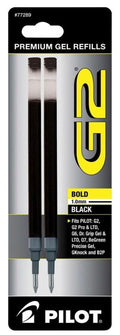 G2 Refills for Gel Ink Bold Point 1.0 mm Black Ink Pkg. 2
