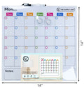 14"x14" MONTHLY DRY ERASE BOARD INCLUDES MARKER AND 2 MAGNETS