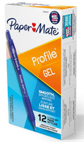Paper Mate Profile Gel Pen Retractable 0.7 mm Medium Blue Cj. 12
