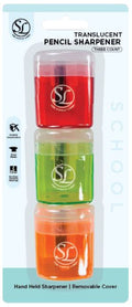 Pencil Sharpener W Cap | 3pcs