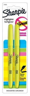 Sharpie Highlighters Yellow Pkg. 2