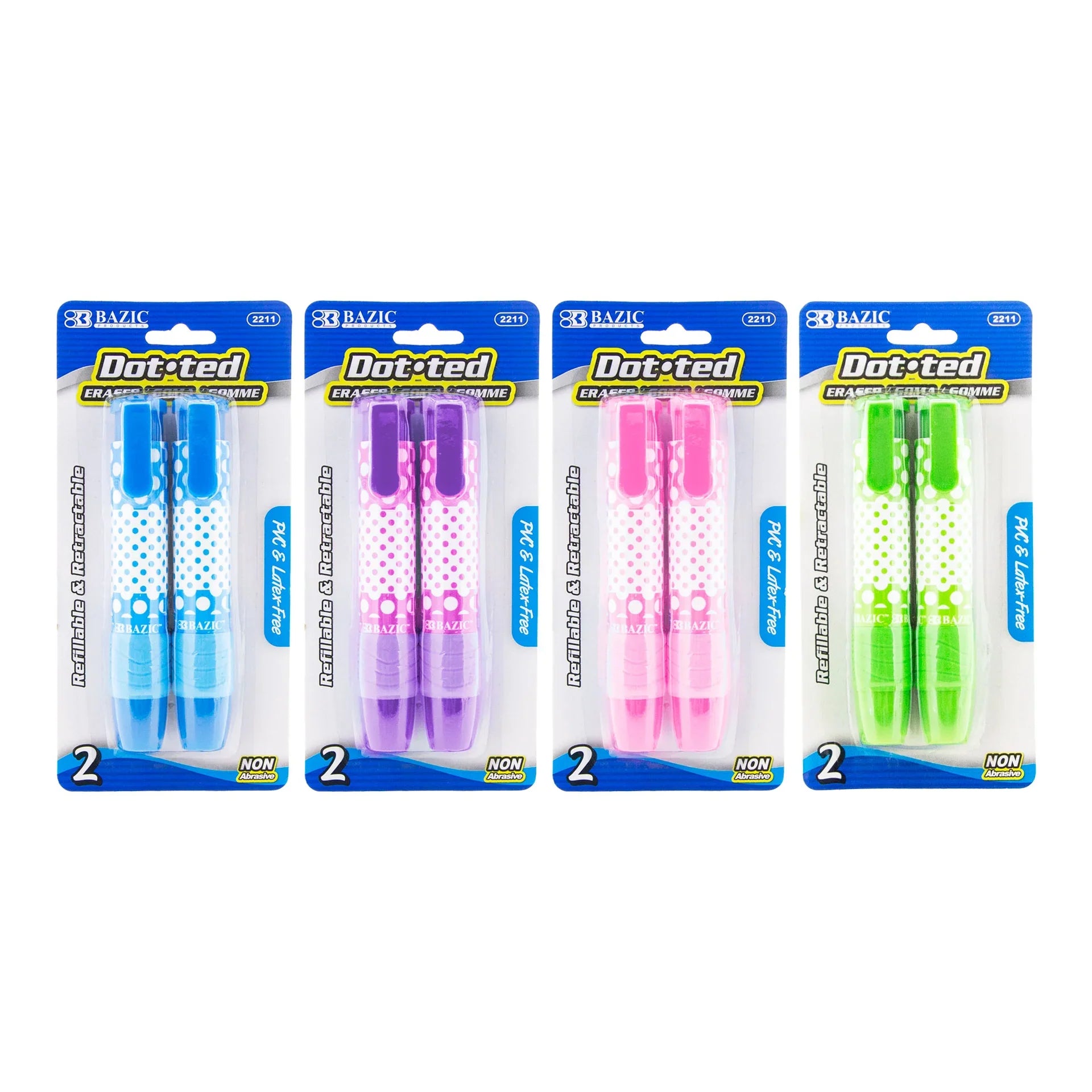 Dot.ted | Retractable Stick Erasers | 2/Pack |