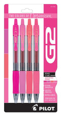 G2 Retractable Gel Pens Fine Point 0.7 mm Asst. Pink Ink Pkg. 4