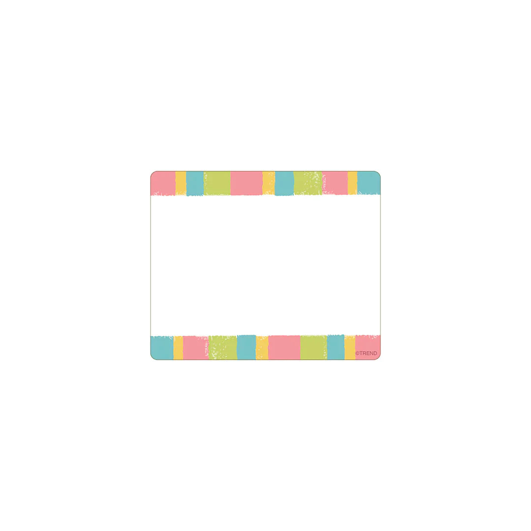 CHEERFUL STRIPES NAME TAGS 36PCS