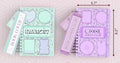 POLY COVER JOURNAL W STICKY NOTES MINT/PURP