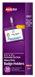 Heavy Duty Clip Style Badge Holders 2-1/4" x 3-1/2" Pkg. 50