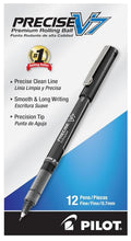 Precise V7 Rolling Ball Stick Pens 0.7 mm Fine Point Black Ink CJ. 12