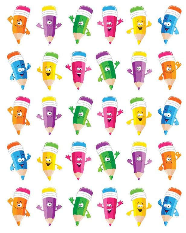Pencil Smiley Faces Stickers Theme PQ. 120