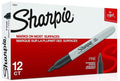 Sharpie Permanent Markers Fine Black Cj. 12