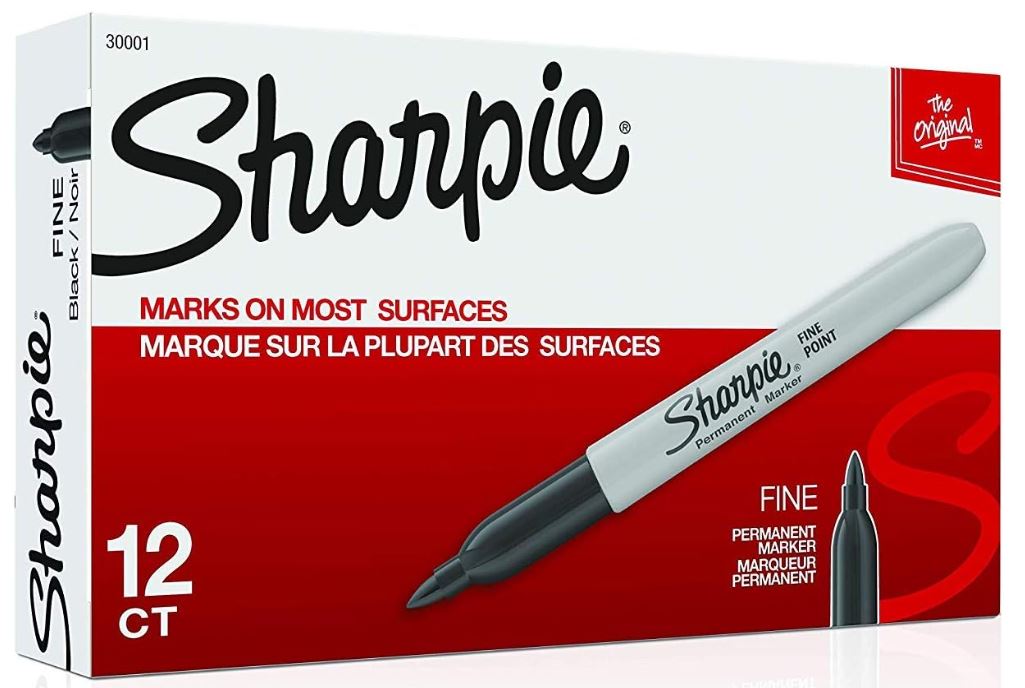 Sharpie Permanent Markers Fine Black Cj. 12