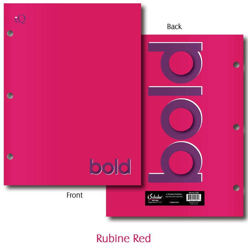 iQ BOLD 4 Pocket Paper Portfolio