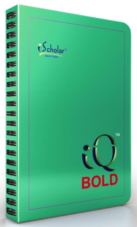 iQ BOLD Hidden Wire Notebook Narrow Ruled 9" x 7" 120 Sheets