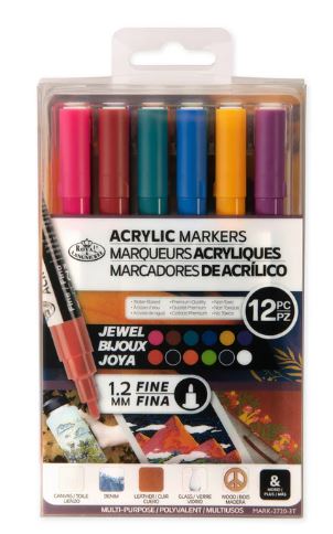 Acrylic 1.2 mm Jewel Markers Pkg. 12