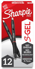 Sharpie S-Gel Pens Medium Point 0.7 mm Red Cj. 12