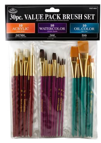 Variety Long Handle Brush Combo Pkg. 30