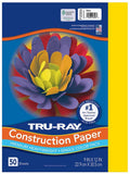 Construction Paper 50% Recycled 9" x 12" Yellow Pkg. 50