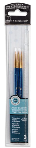Golden Taklon Detail Brush Set Pkg. 3