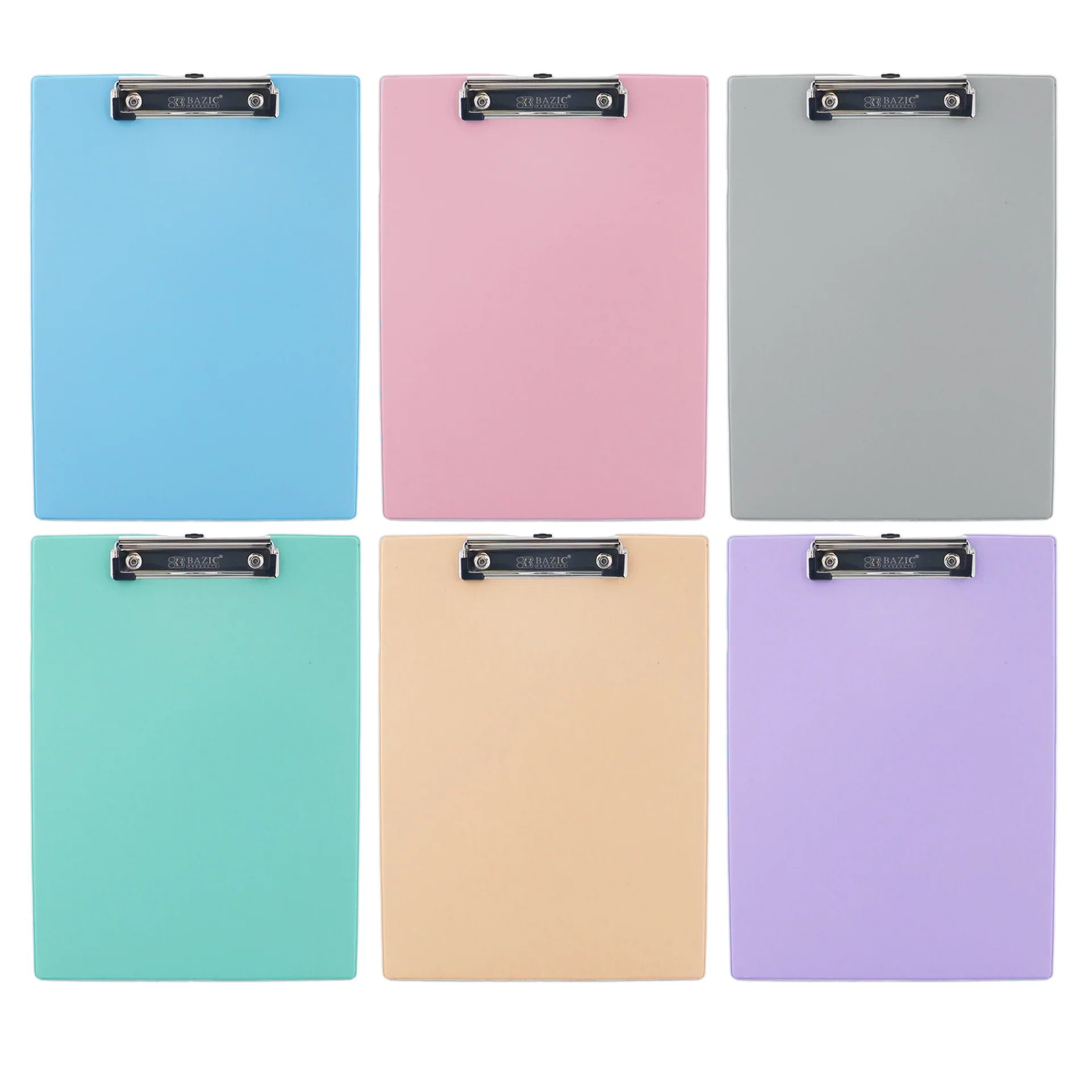 PASTEL COLOR PVC STANDARD CLIPBOARD W/ LOW PROFILE