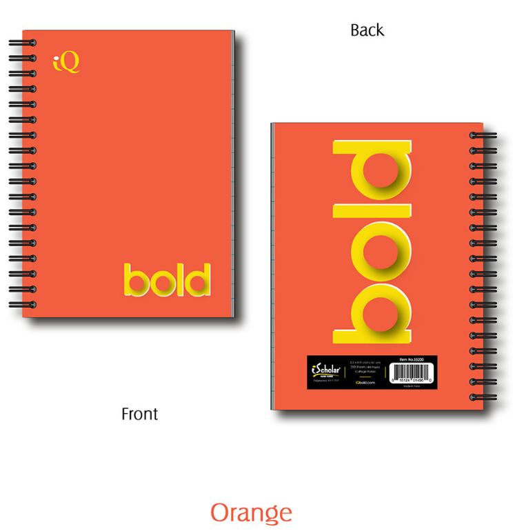iQ BOLD Fat Book College Ruled 5.5" x 4" 200 Sheets