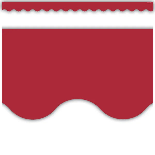 Cranberry Red Scalloped Border Trim