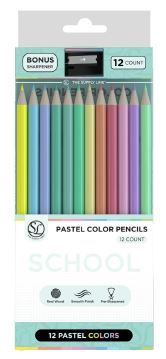 Pastel Color Pencil W Sharpner | 12ct