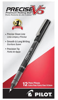 Precise V5 Rolling Ball Stick Pens 0.5 mm Extra Fine Point Black Ink CJ. 12