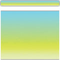 Aqua and Lime Color Wash Straight Border Trim