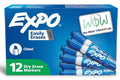 EXPO Dry Erase Markers Low Odor Ink Chisel Tip Blue Cj. 12