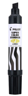 Super Color Jumbo Refillable Permanent Marker Chisel Point Extra-Broad Point Black