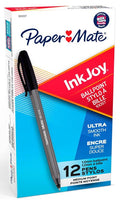 Paper Mate InkJoy 100ST Ballpoint Pens 1.0 mm Medium Black Cj. 12