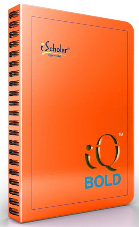 iQ BOLD Hidden Wire Notebook Narrow Ruled 9" x 7" 120 Sheets