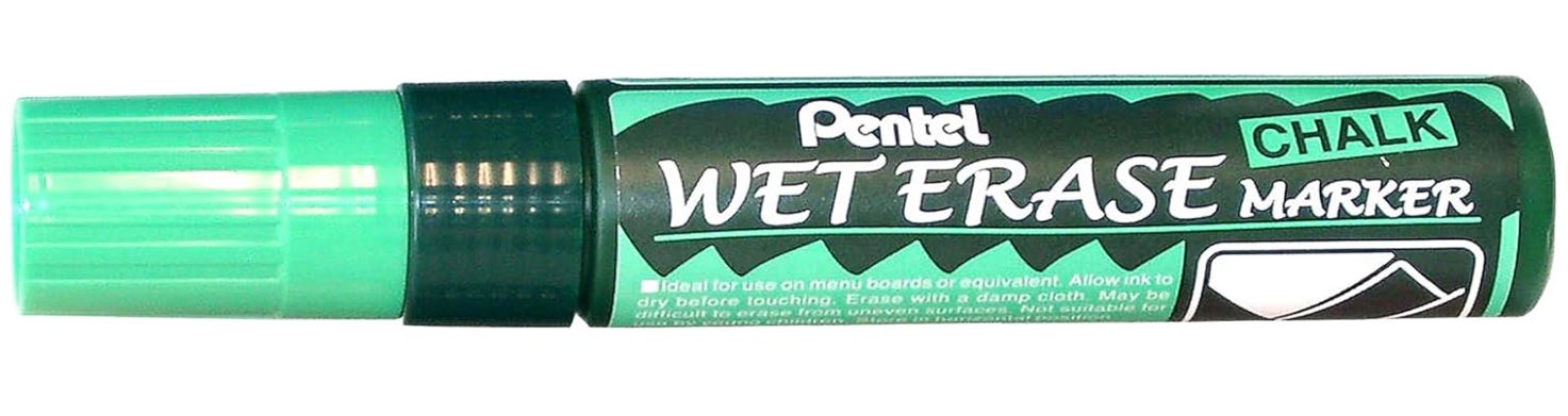 Wet Erase Chalk Marker Jumbo Chisel Tip Green Ink