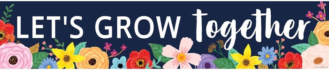 Wildflowers Let's Grow Together Banner