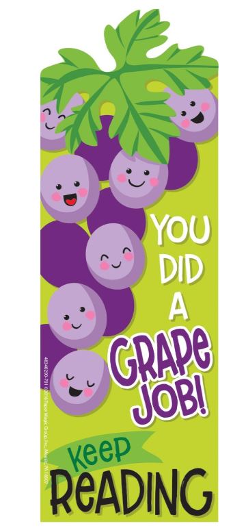 Grapes Scratch and Sniff Bookmarks 2" x 6" Multicolor PQ. 24