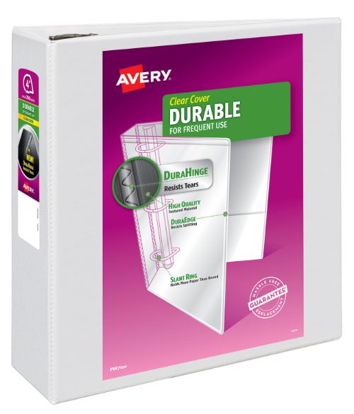 Durable View Binder D-Ring 4" White