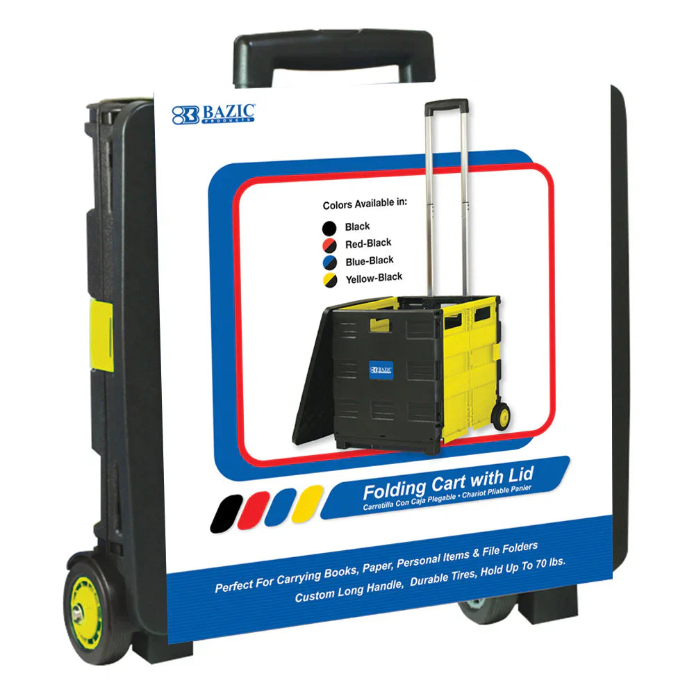 FOLDING CART ON WHEELS YELLOW