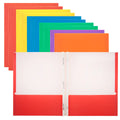 ASST. COLOR 2-POCKET PORTFOLIOS W/ 3-PRONG FASTENE