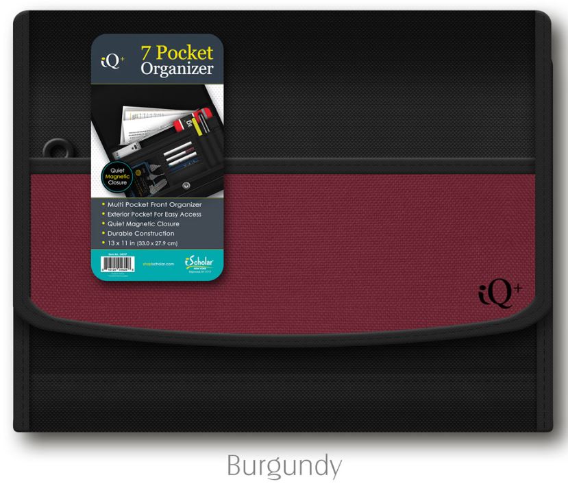 iQ+ Premium 7 Pocket Fabric Expanding File Folder