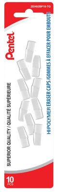 Hi-Polymer White Cap Erasers Pkg. 10