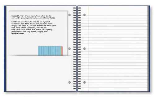 3 Subject Poly Notebook College Ruled 11" x 9" 150 Sheets