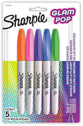 Sharpie Glam Pop Permanent Markers Fine Marker Pkg. 5