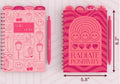 POLY TAB JOURNAL WITH PEN PINK ASST SPIRAL JOURNAL SHEETS:80G/128SHEETS