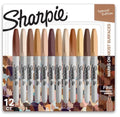 Sharpie Permanent Markers Fine Point Assorted Skin Tone Pkg. 12