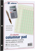 Columnar Analysis Pad | 6 Column Ledger | 8.5" x 11" | 100 Pages